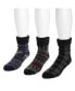 Men's 3 Pair Pack Lined Lounge Sock, Dk Grey/Ebony/Twilight, One Size
