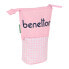 Pencil Holder Case Benetton Vichy Pink (8 x 19 x 6 cm)