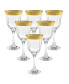 Фото #3 товара Red Wine Set of 6 Melania Collection Gold