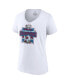 ფოტო #3 პროდუქტის Women's White Colorado Avalanche 3-Time Stanley Cup Champions V-Neck T-shirt