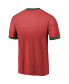 Men's Threads Red Minnesota Wild Buzzer Beater Tri-Blend Ringer T-shirt