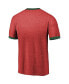 ფოტო #5 პროდუქტის Men's Threads Red Minnesota Wild Buzzer Beater Tri-Blend Ringer T-shirt