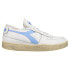 Фото #1 товара Diadora Mi Basket Row Cut Lace Up Mens White Sneakers Casual Shoes 176282-C8449
