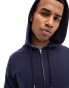 ASOS DESIGN zip through hoodie in navy