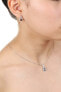Glittering silver earrings with garnet EG000129