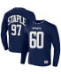 Фото #1 товара Men's NFL X Staple Navy New England Patriots Core Long Sleeve Jersey Style T-shirt
