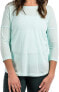 Cinch 176690 Womens 3/4 Sleeve Relaxed Fit Round Neck T-Shirt Mint Size Medium