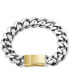 ფოტო #6 პროდუქტის Men's Two-Tone Stainless Steel Bracelet Watch 41mm Gift Set