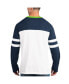 ფოტო #3 პროდუქტის Men's College Navy, White Seattle Seahawks Halftime Long Sleeve T-shirt
