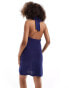 Фото #4 товара Nobody's Child Mock crochet halter mini dress in blue