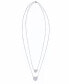 Фото #2 товара Macy's diamond 1/4 ct. t.w. Heart Double Chain Pendant Necklace in Sterling Silver
