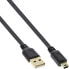 Фото #2 товара InLine USB 2.0 Flat Cable USB Type A male / Mini-B male 5pin black/gold 1.0m