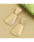 ფოტო #2 პროდუქტის Women's Gold Herringbone Drop Earrings