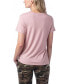 Фото #2 товара Women's Modal Tri-Blend Crew T-shirt