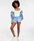 Фото #8 товара Women's 501 Button Fly Cotton High-Rise Denim Shorts