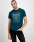 Фото #1 товара Men's Stitch Triangle Logo Short-Sleeve Crewneck T-Shirt