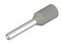 Weidmüller H0.75/14D GR - Pin terminal - Straight - Grey - 0.75 mm² - 1.4 cm - 1 cm