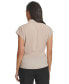 Фото #2 товара Блузка женская Calvin Klein с коротким рукавом и V-образным вырезом