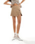 Фото #2 товара Pimkie tailored mini side split skort in camel