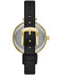 Women's Holland Black Leather Watch 28mm, KSW9048