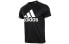 Фото #1 товара Футболка Adidas D2M Tee Logo мужская черного цвета