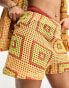 Фото #3 товара ASOS DESIGN – Gehäkelte Strand-Shorts mit Mosaik-Design