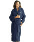 Фото #8 товара 100% Turkish Cotton Personalized Unisex Herringbone Bath Robe - Midnight Blue