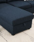 Фото #3 товара Newton 82" Fabric 2 Piece Sleeper Sofa Sectional with Storage