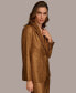 ფოტო #3 პროდუქტის Donna Karan Women's Textured Metallic One-Button Blazer