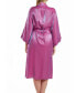 ფოტო #2 პროდუქტის Skyler Plus Size Irredesant Robe with Self Tie Sash and inner Ties