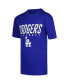 Big Boys Heather Gray, Royal Distressed Los Angeles Dodgers Three-Pack T-shirt Set