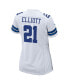 ფოტო #4 პროდუქტის Women's Ezekiel Elliott White Dallas Cowboys Team Game Jersey