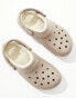 Фото #2 товара Crocs unisex classic lined clogs in mushroom/bone