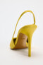 SATIN HIGH-HEEL SLINGBACK SHOES