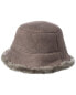 Фото #1 товара Surell Accessories Shearling Bucket Hat Women's Grey