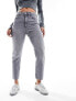 Фото #3 товара JDY high waisted straight cropped jeans in light grey