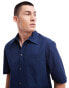 Weekday Tom short sleeve shirt in navy