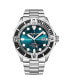 ფოტო #1 პროდუქტის Men's Aquadiver Silver-tone Stainless Steel , Blue Dial , 45mm Round Watch