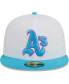 Фото #2 товара Men's White Oakland Athletics Vice 59FIFTY Fitted Hat