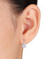 ფოტო #2 პროდუქტის Lab-Grown Moissanite Solitaire Leverback Earrings (4 ct. t.w.) in 14k White Gold