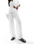 In The Style textured wide leg trouser co-ord in white