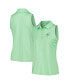 Фото #1 товара Women's Green WM Phoenix Open Playoff 3.0 Pin Stripe Jacquard Sleeveless Polo Shirt