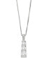 Фото #1 товара Macy's diamond Three-Stone Linear Pendant Necklace (3/4 ct. t.w.) in 14k White Gold or 14k Yellow Gold
