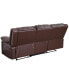 Bustle Back Leathersoft Sofa With Two Built-In Recliners