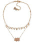 Gold-Tone Pavé, Stone & Shaky Bead Layered Pendant Necklace, 16" + 3" extender