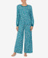 ფოტო #1 პროდუქტის Women's 2 Piece Long Sleeve Pajama Set with Long Pants