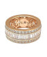 ფოტო #2 პროდუქტის Suzy Levian Sterling Silver Cubic Zirconia White Baguette Modern Eternity Band Ring