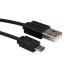 ROLINE USB 2.0 Spiral Cable - A - Micro B - M/M 1m - 1 m - USB A - Micro-USB B - USB 2.0 - 480 Mbit/s - Black