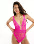 Фото #4 товара Ann Summers Eternal non-padded plunge bodysuit in pink