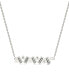 Charles & Colvard moissanite Fixed Baguette Necklace (3/4 Carat Total Weight Certified Diamond Equivalent) in 14K White Gold - фото #3